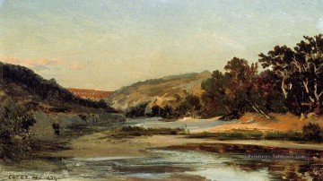 romantique romantisme Tableau Peinture - L’aqueduc dans la vallée plein air romantisme Jean Baptiste Camille Corot